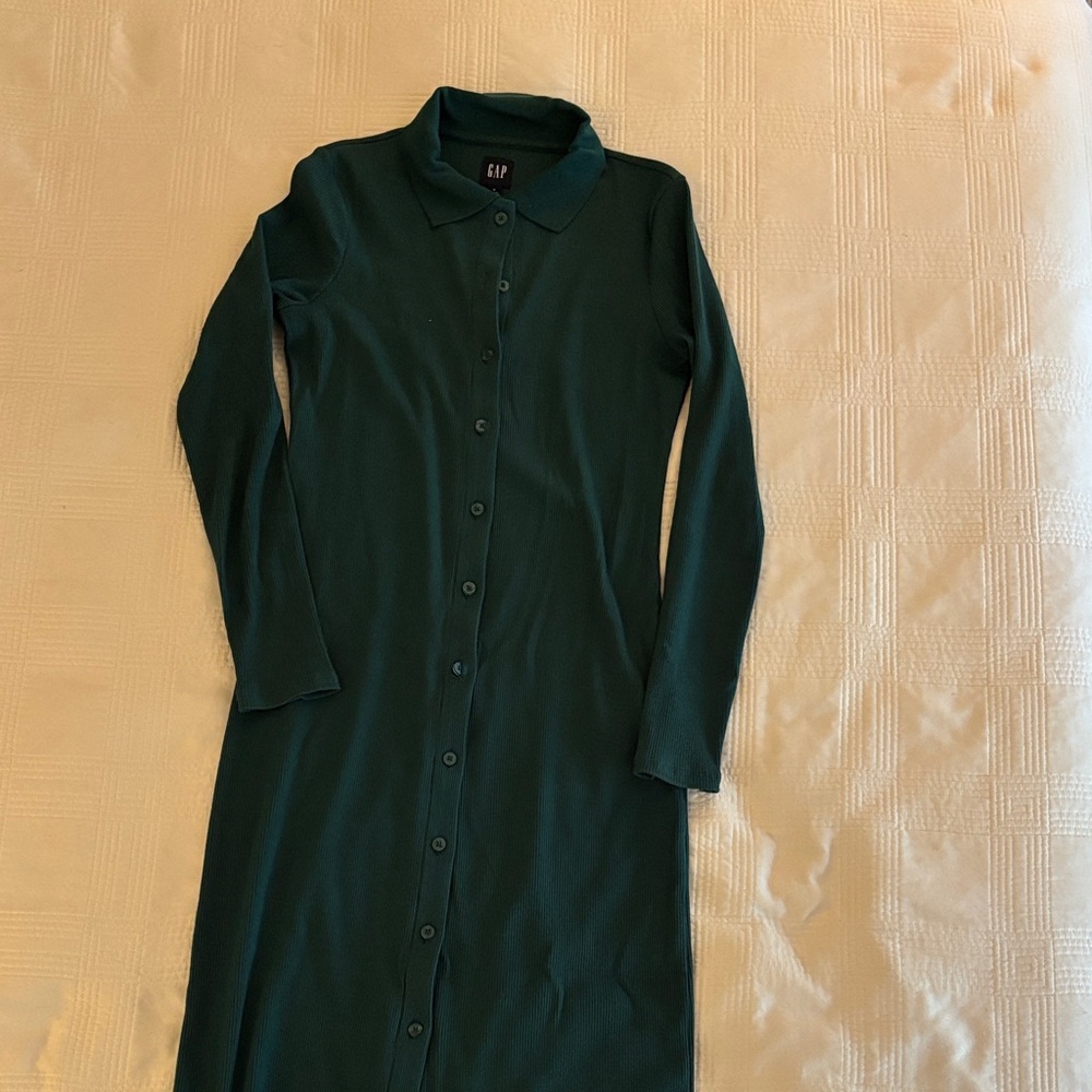 GAP Women's Teal Long Sleeve Dress